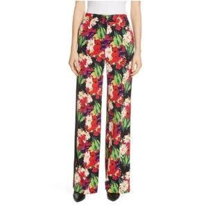 Veronica Beard Floral Wide Leg Pants - Multicolor